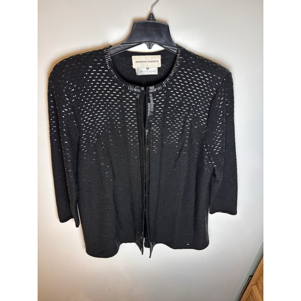 Jennifer Roberts Women's Cardigan Hook And Eye Closure Size 12 Made In USA
